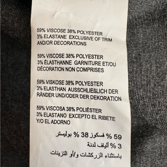 Addition Elle Michel Studio Grey Lightweight Blazer Faux Leather Detail Size 24 - Picture 10 of 11